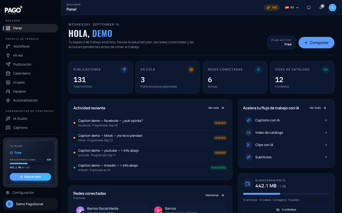 Panel en vivo